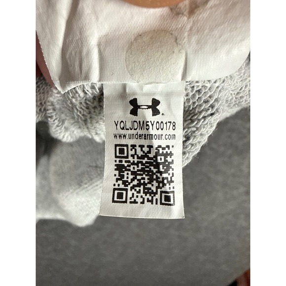 Under Armour Project Rock Short Sleeve Hoodie Men Size XL Gray Bull Logo Big Hit - Picture 8 of 11